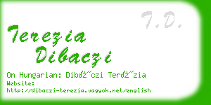terezia dibaczi business card